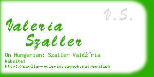 valeria szaller business card